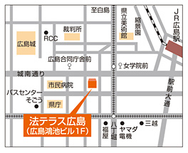 法テラス広島の地図画像