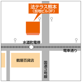 法テラス熊本の地図画像