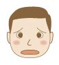 困っている男性のイラスト
