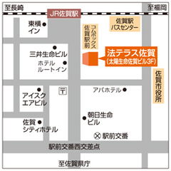 法テラス佐賀の地図画像