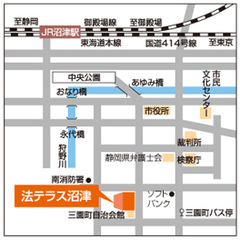 法テラス沼津の地図