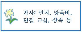 가사: 인지, 양육비, 면접 교섭, 상속 등
