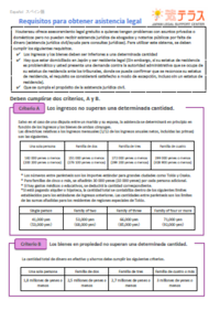Requisitos para obtener asistencia legal