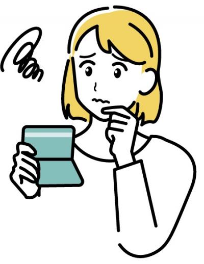費用を心配する女性のイラスト
