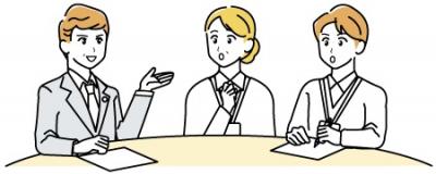 ケース会議の様子のイラスト