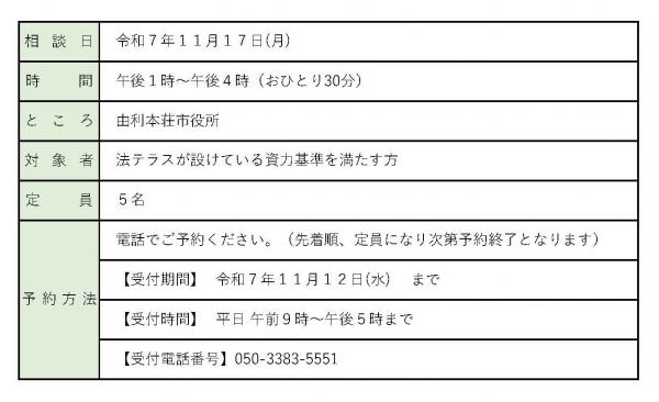 由利本荘市実施内容