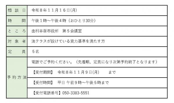 由利本荘市実施内容